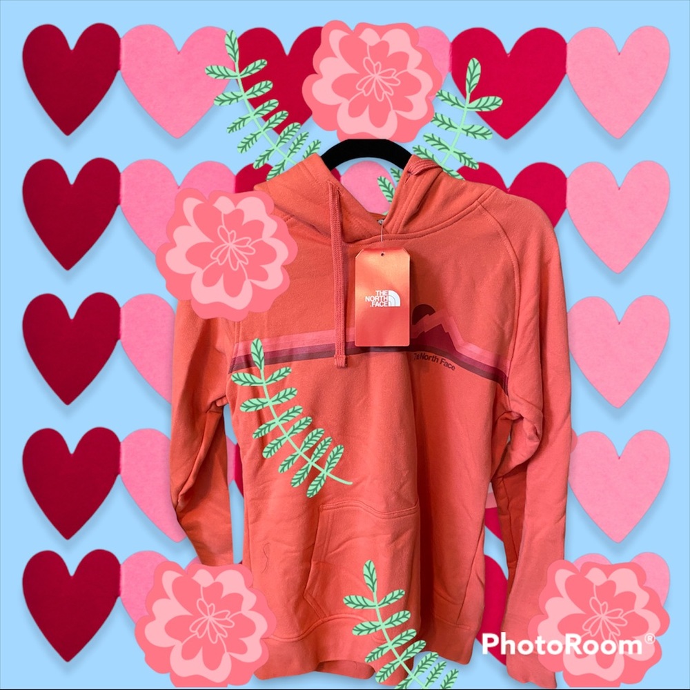 North Face Gradient Sunset Pullover Hoodie - Coral